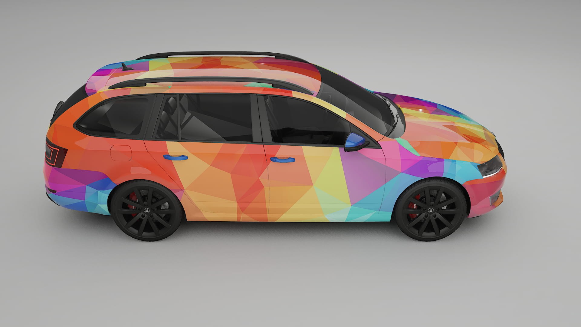 Škoda Octavia combi 5E VECTOR VIBE – Designový Wrap PPF Fólie na auto - tisknutelný polyuretan