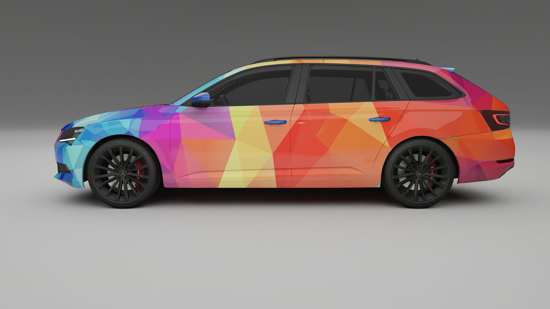 Škoda Superb B8 VECTOR VIBE – Designový Wrap PPF Fólie na auto - tisknutelný polyuretan