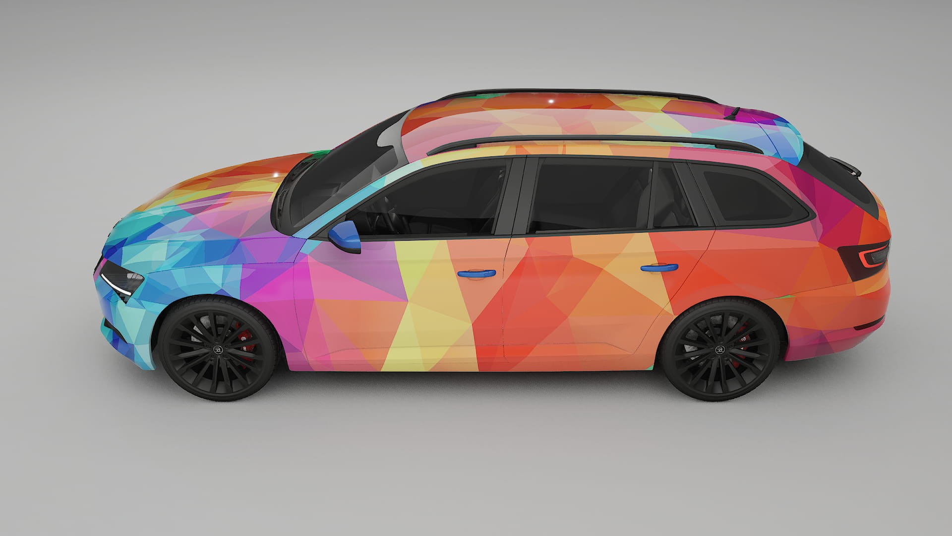 Škoda Superb B8 VECTOR VIBE – Designový Wrap PPF Fólie na auto - tisknutelný polyuretan