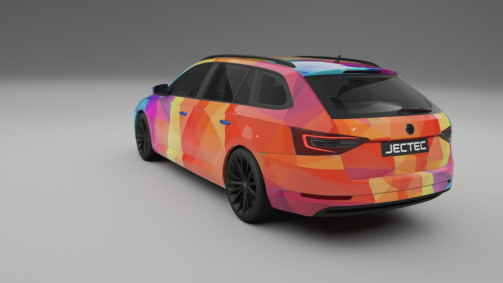 Škoda Superb B8 VECTOR VIBE – Designový Wrap PPF Fólie na auto - tisknutelný polyuretan