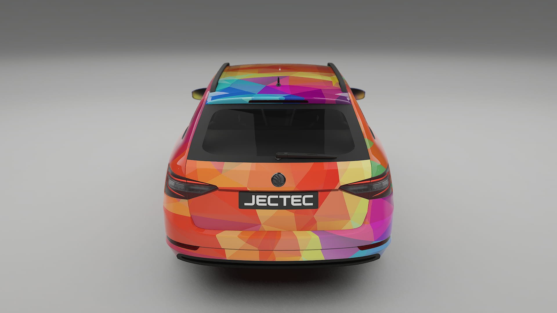 Škoda Superb B8 VECTOR VIBE – Designový Wrap PPF Fólie na auto - tisknutelný polyuretan