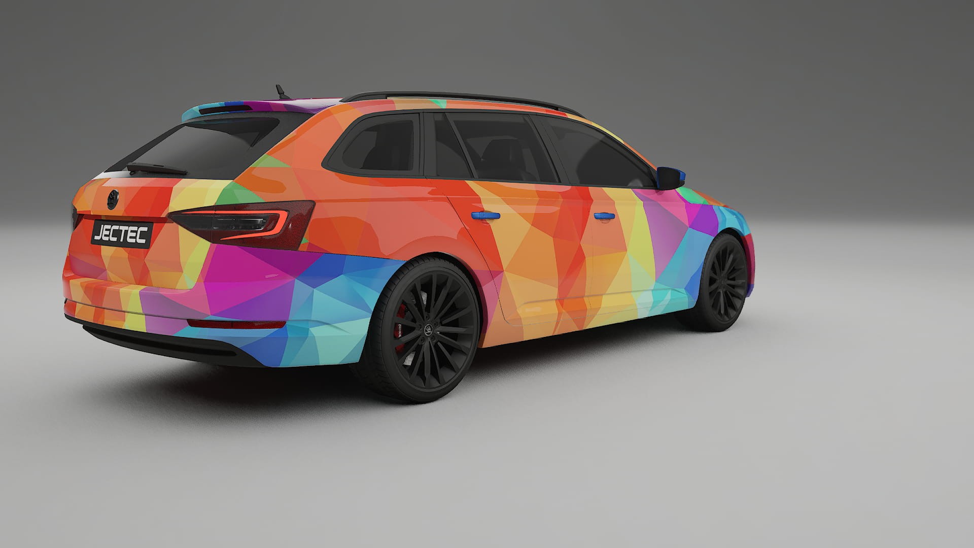 Škoda Superb B8 VECTOR VIBE – Designový Wrap PPF Fólie na auto - tisknutelný polyuretan
