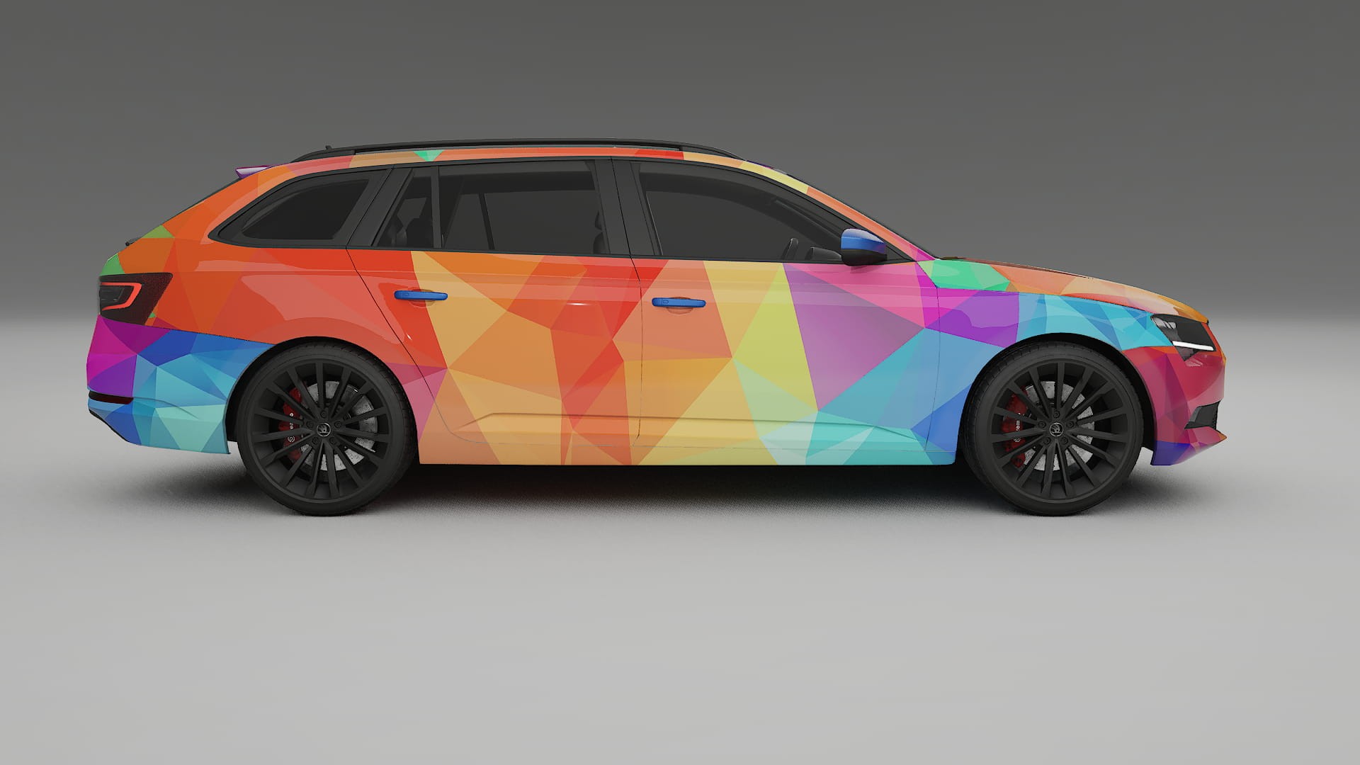 Škoda Superb B8 VECTOR VIBE – Designový Wrap PPF Fólie na auto - tisknutelný polyuretan