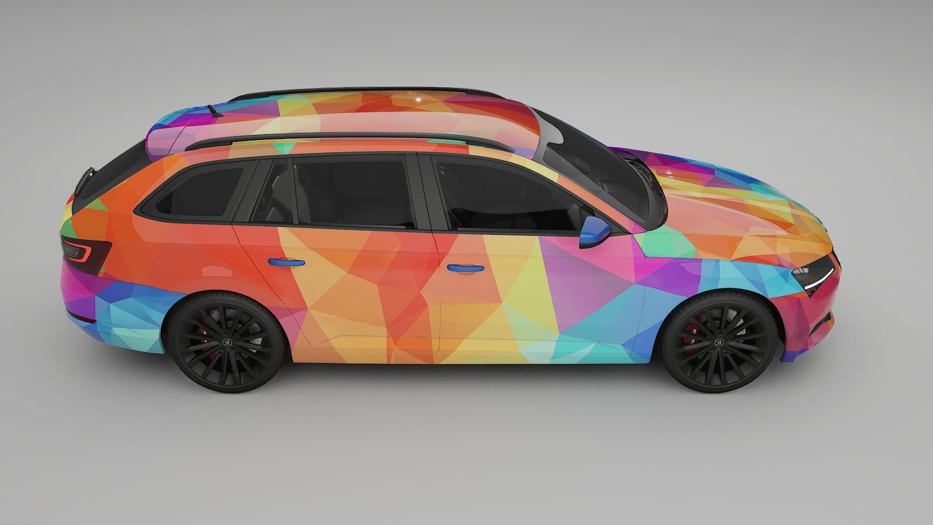 Škoda Superb B8 VECTOR VIBE – Designový Wrap PPF Fólie na auto - tisknutelný polyuretan