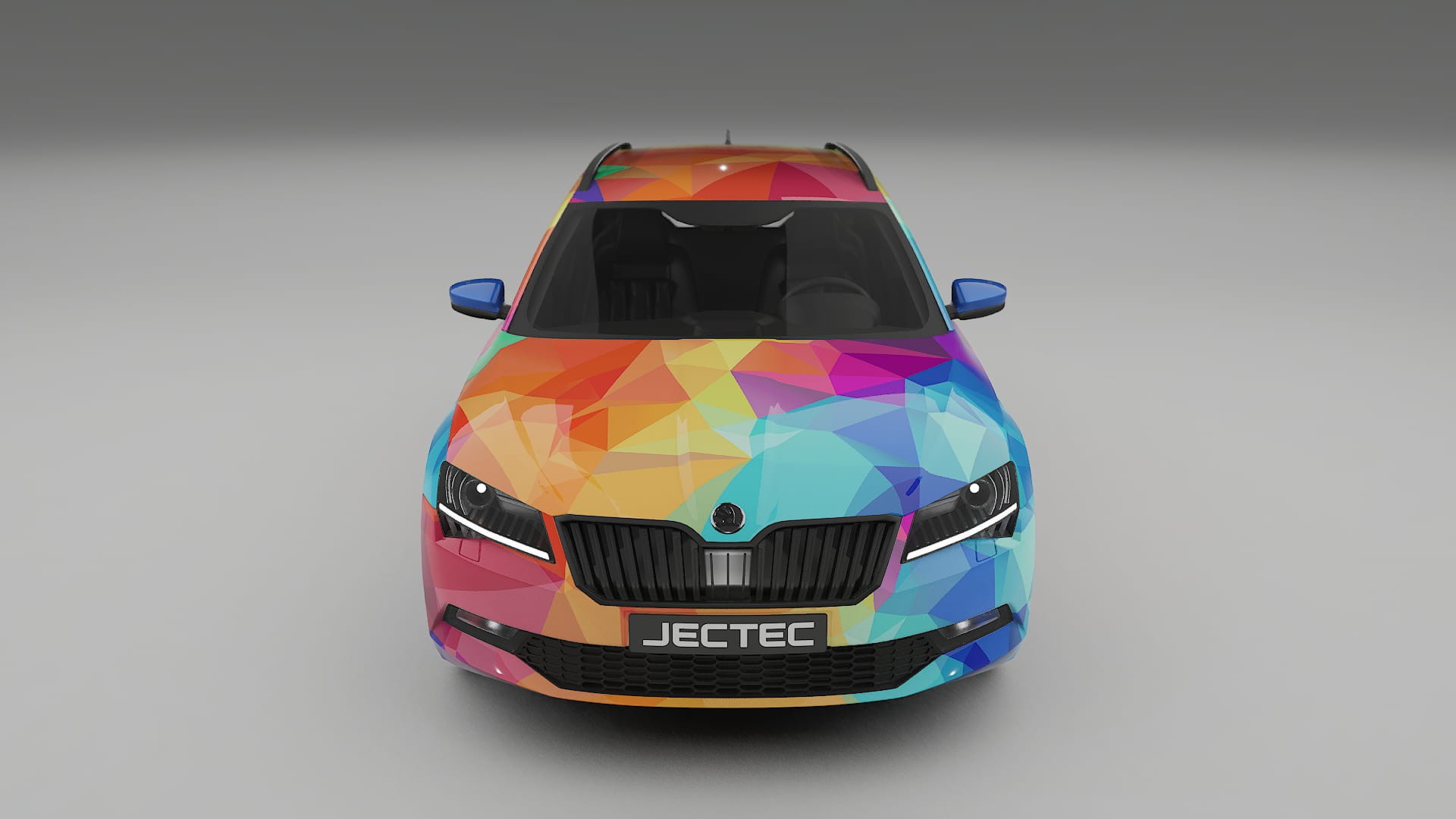 Škoda Superb B8 VECTOR VIBE – Designový Wrap PPF Fólie na auto - tisknutelný polyuretan