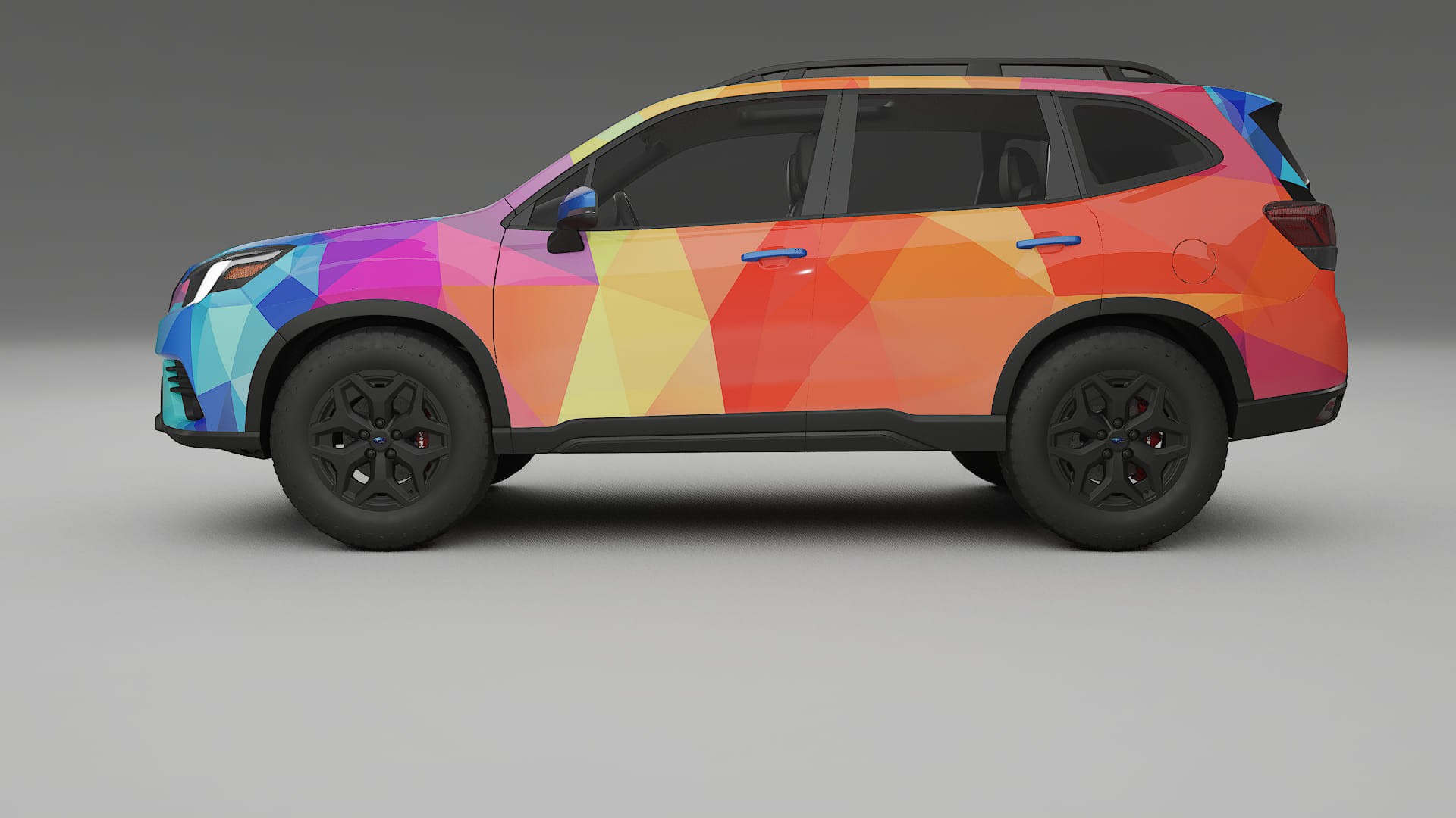 Subaru Forester V SK facelift VECTOR VIBE – Designový Wrap PPF Fólie na auto - tisknutelný polyuretan