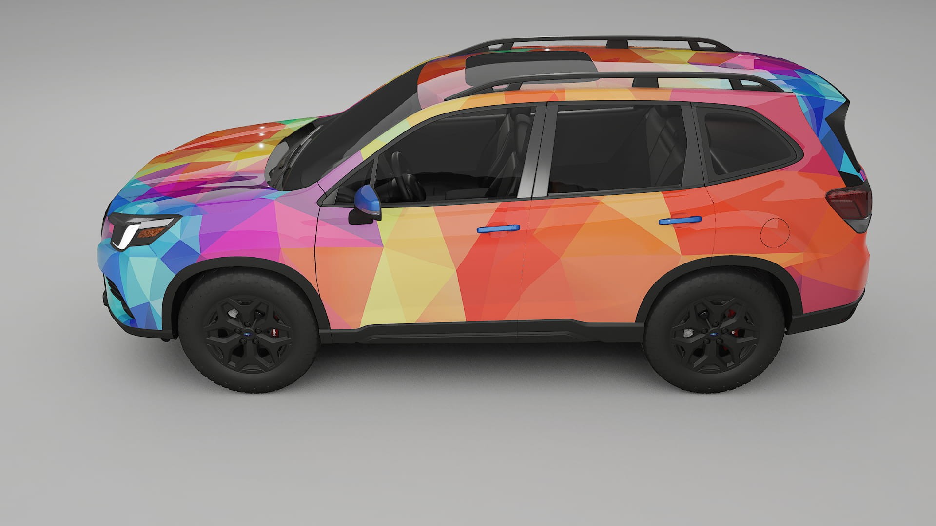 Subaru Forester V SK facelift VECTOR VIBE – Designový Wrap PPF Fólie na auto - tisknutelný polyuretan