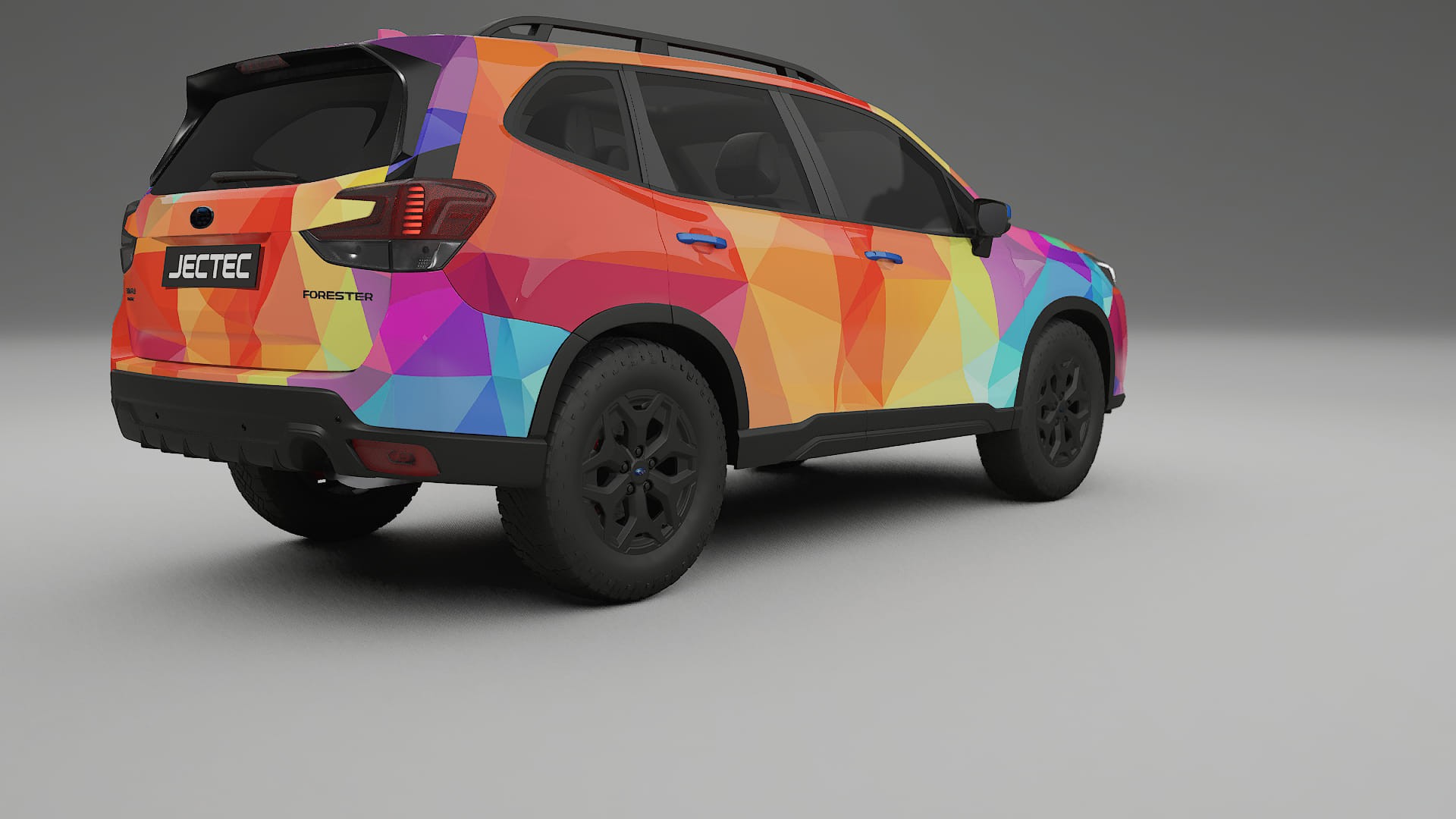 Subaru Forester V SK facelift VECTOR VIBE – Designový Wrap PPF Fólie na auto - tisknutelný polyuretan