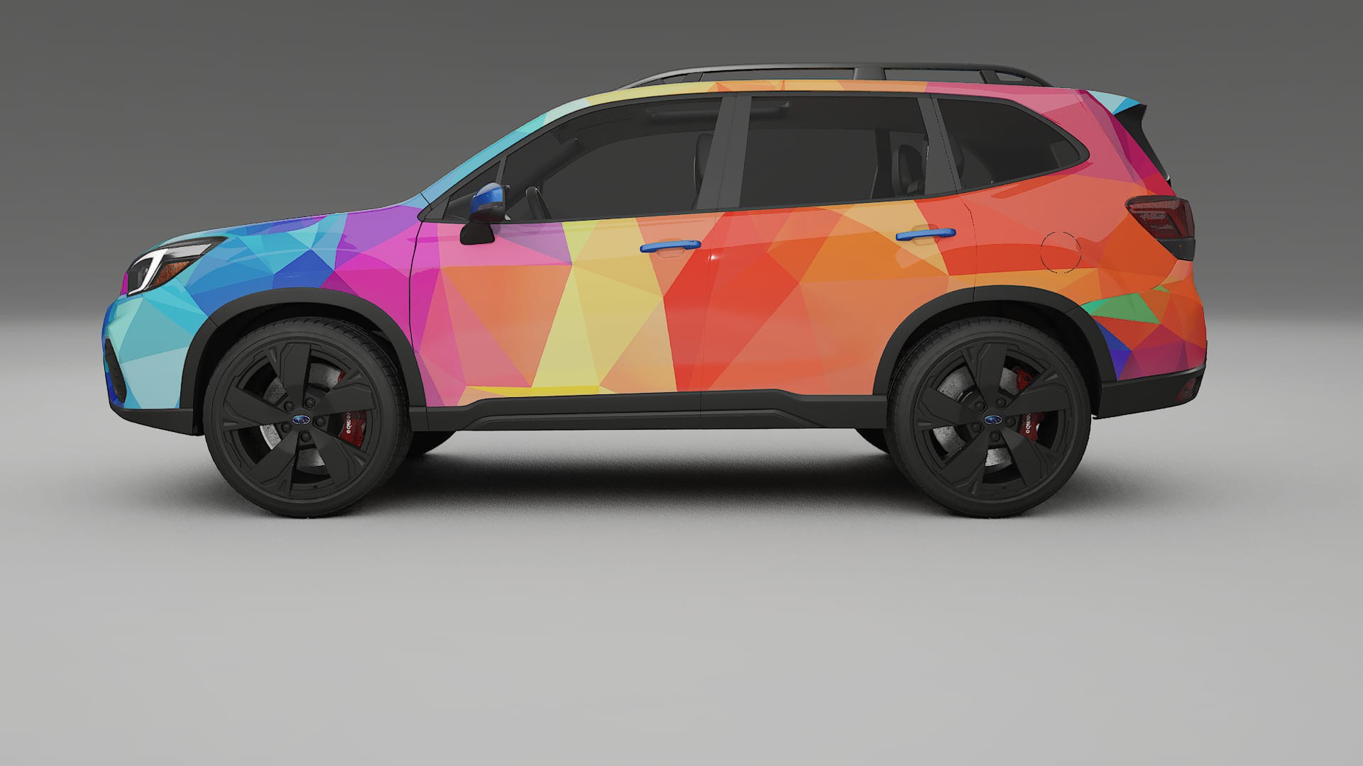 Subaru Forester V SK prefacelift VECTOR VIBE – Designový Wrap PPF Fólie na auto - tisknutelný polyuretan
