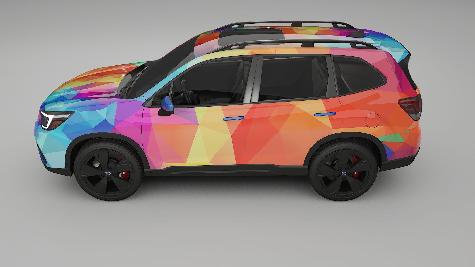 Subaru Forester V SK prefacelift VECTOR VIBE – Designový Wrap PPF Fólie na auto - tisknutelný polyuretan