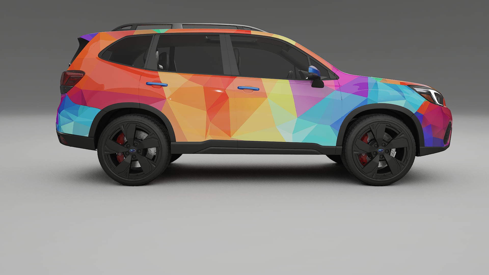 Subaru Forester V SK prefacelift VECTOR VIBE – Designový Wrap PPF Fólie na auto - tisknutelný polyuretan