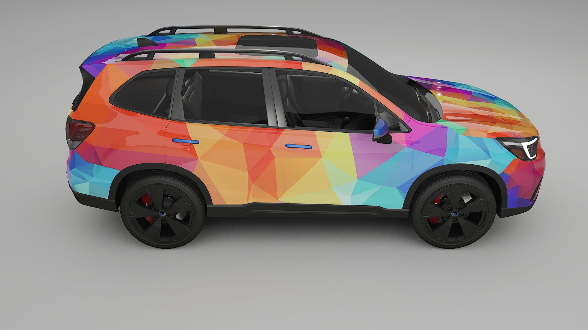 Subaru Forester V SK prefacelift VECTOR VIBE – Designový Wrap PPF Fólie na auto - tisknutelný polyuretan