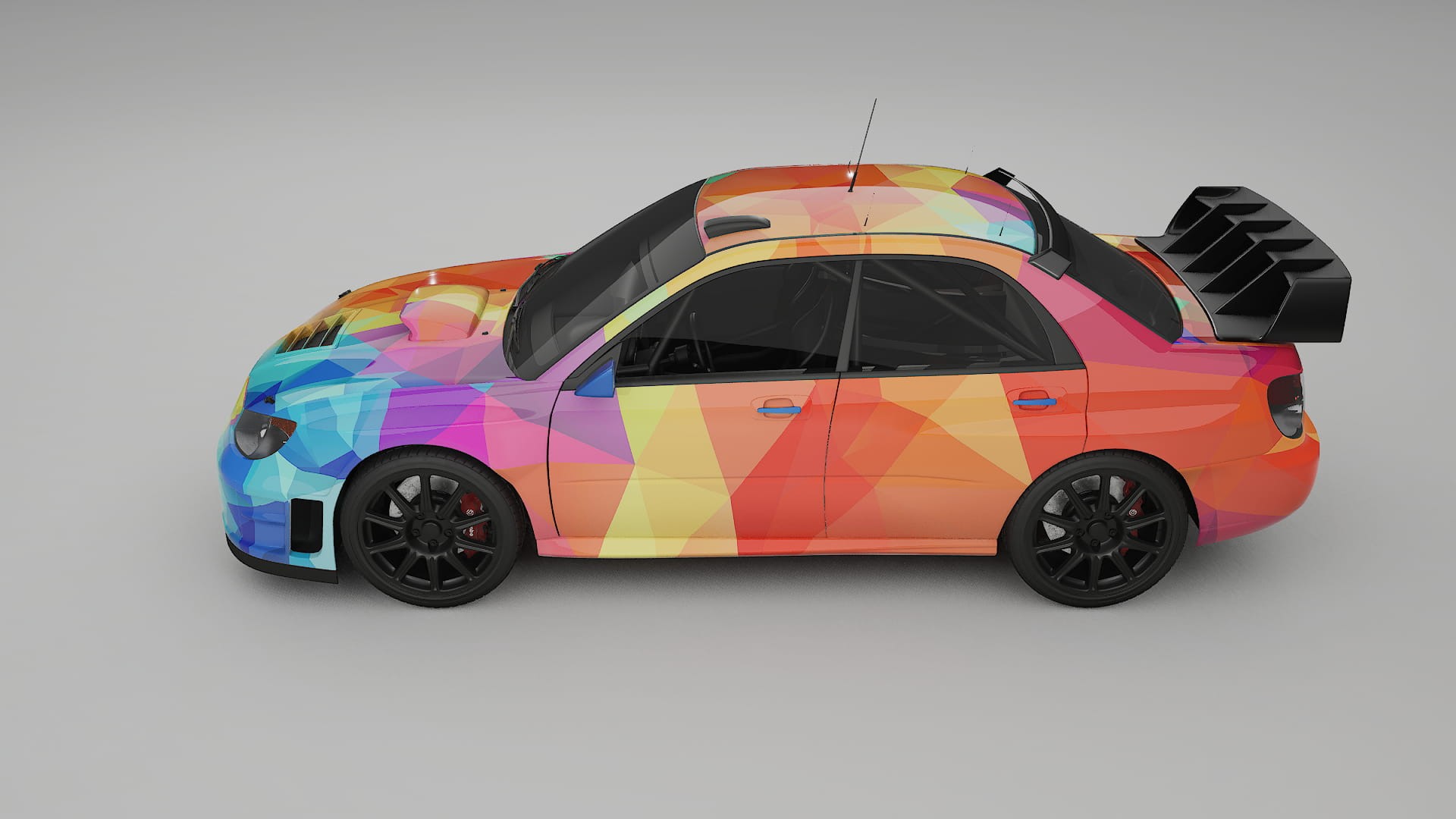 Subaru Impreza WRC GD VECTOR VIBE – Designový Wrap PPF Fólie na auto - tisknutelný polyuretan