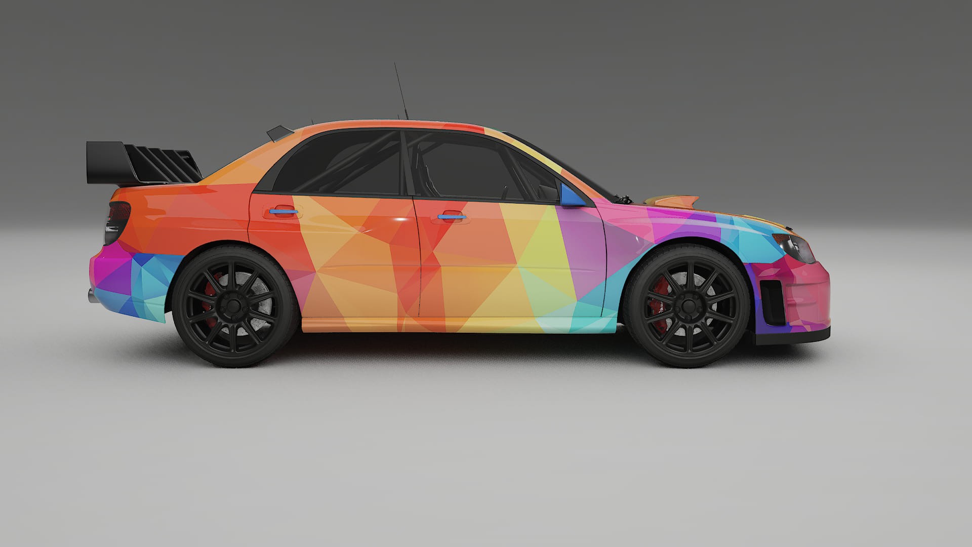 Subaru Impreza WRC GD VECTOR VIBE – Designový Wrap PPF Fólie na auto - tisknutelný polyuretan