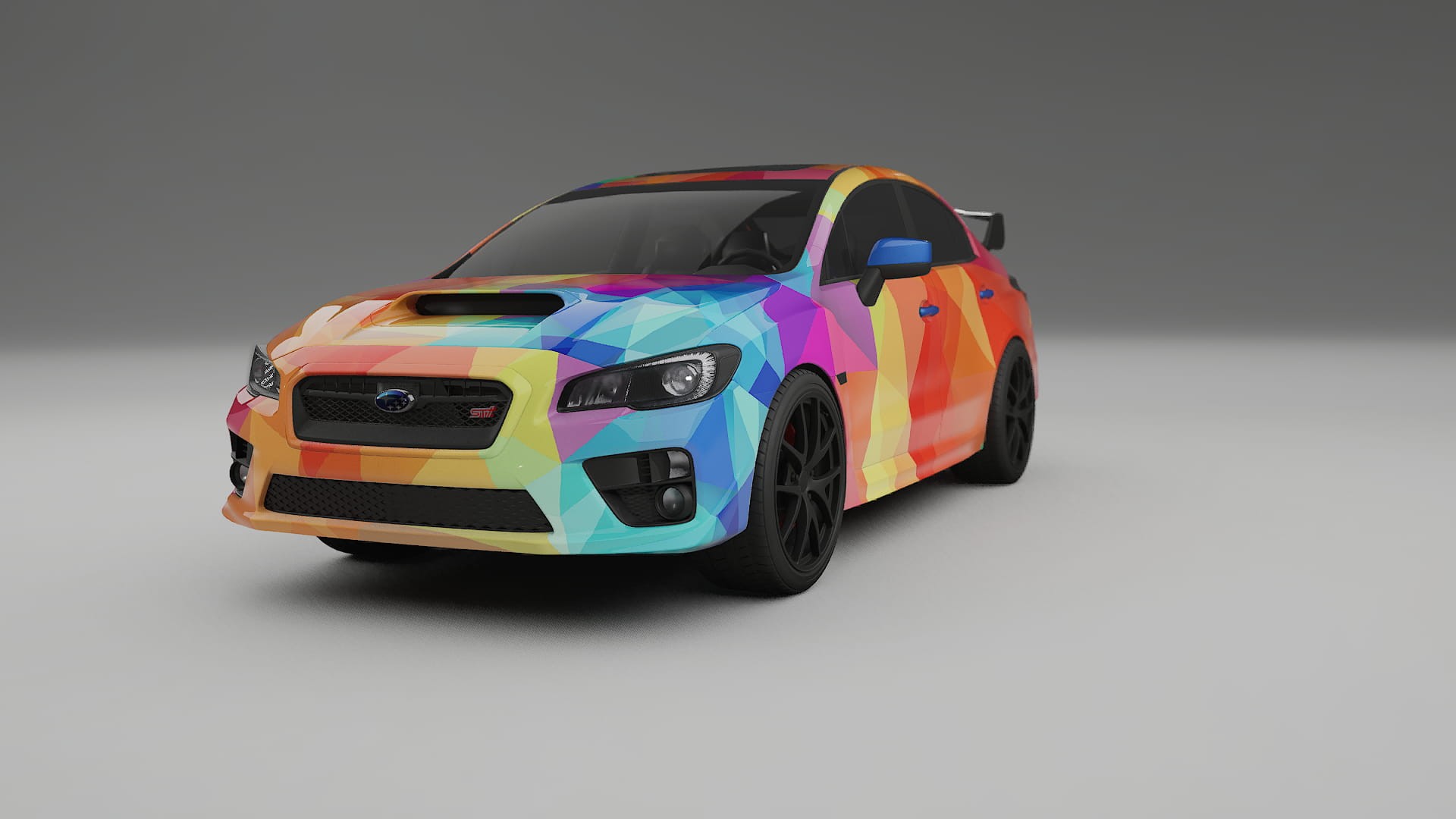 Subaru Impreza WRX Sti VA prefacelift VECTOR VIBE – Designový Wrap PPF Fólie na auto - tisknutelný polyuretan