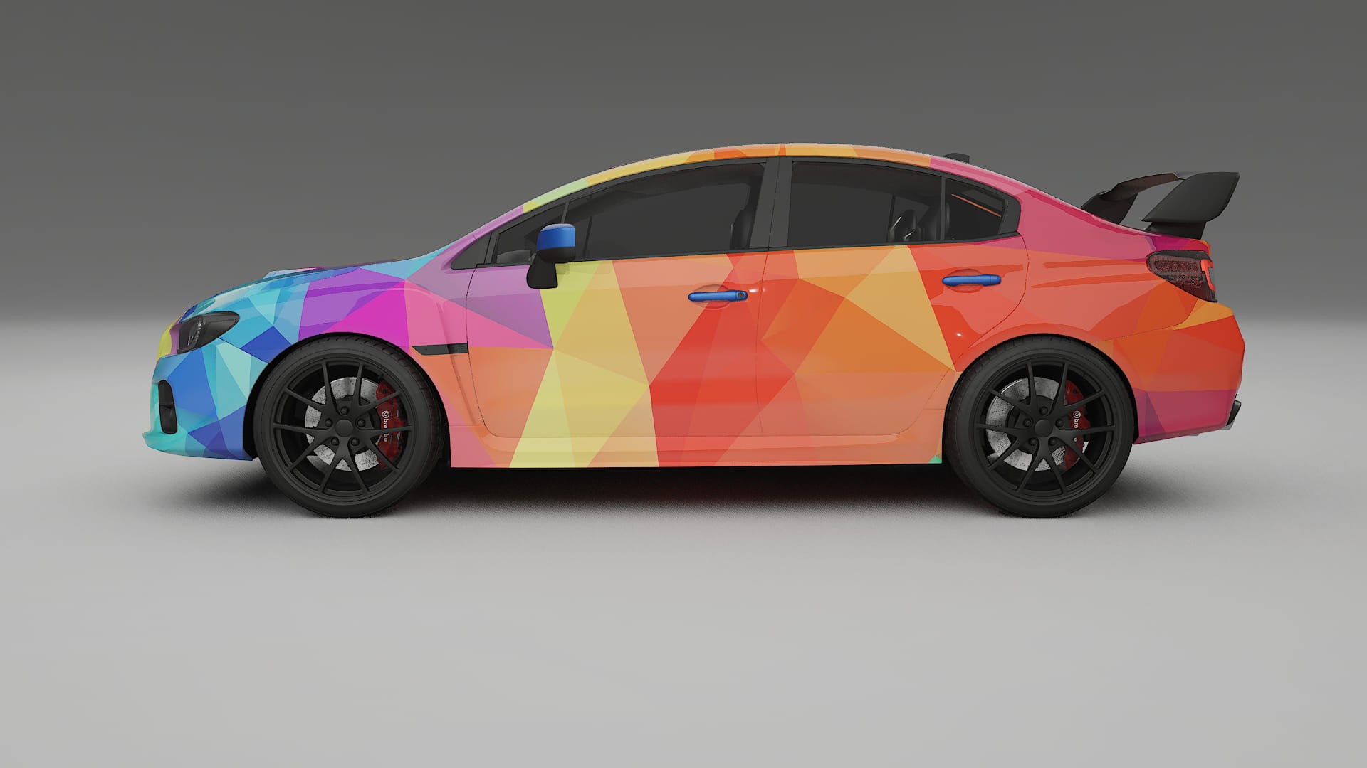 Subaru Impreza WRX Sti VA prefacelift VECTOR VIBE – Designový Wrap PPF Fólie na auto - tisknutelný polyuretan