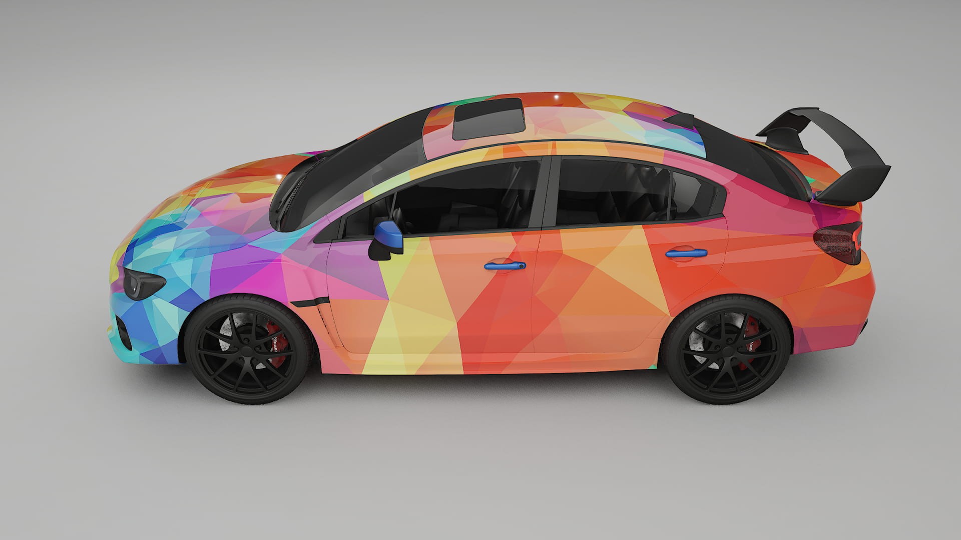 Subaru Impreza WRX Sti VA prefacelift VECTOR VIBE – Designový Wrap PPF Fólie na auto - tisknutelný polyuretan
