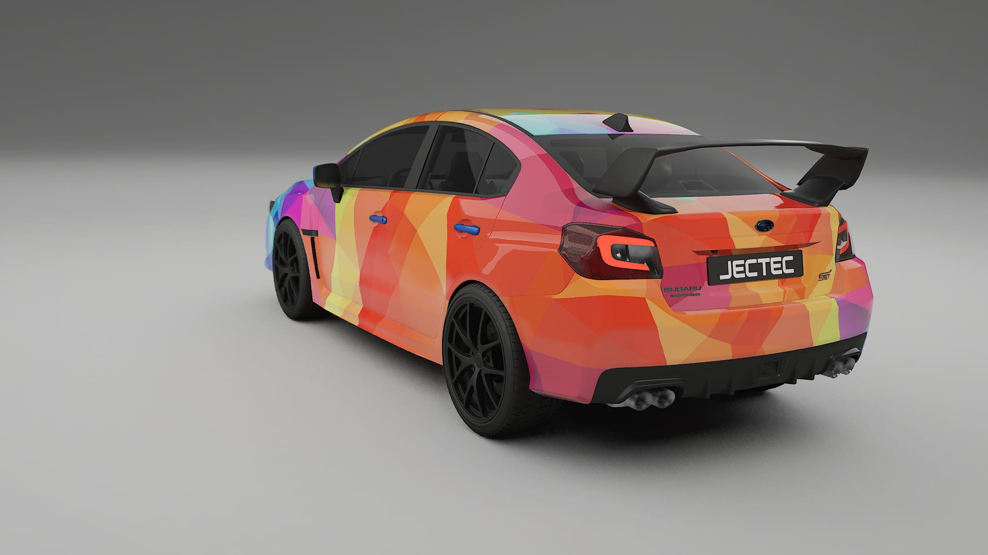 Subaru Impreza WRX Sti VA prefacelift VECTOR VIBE – Designový Wrap PPF Fólie na auto - tisknutelný polyuretan