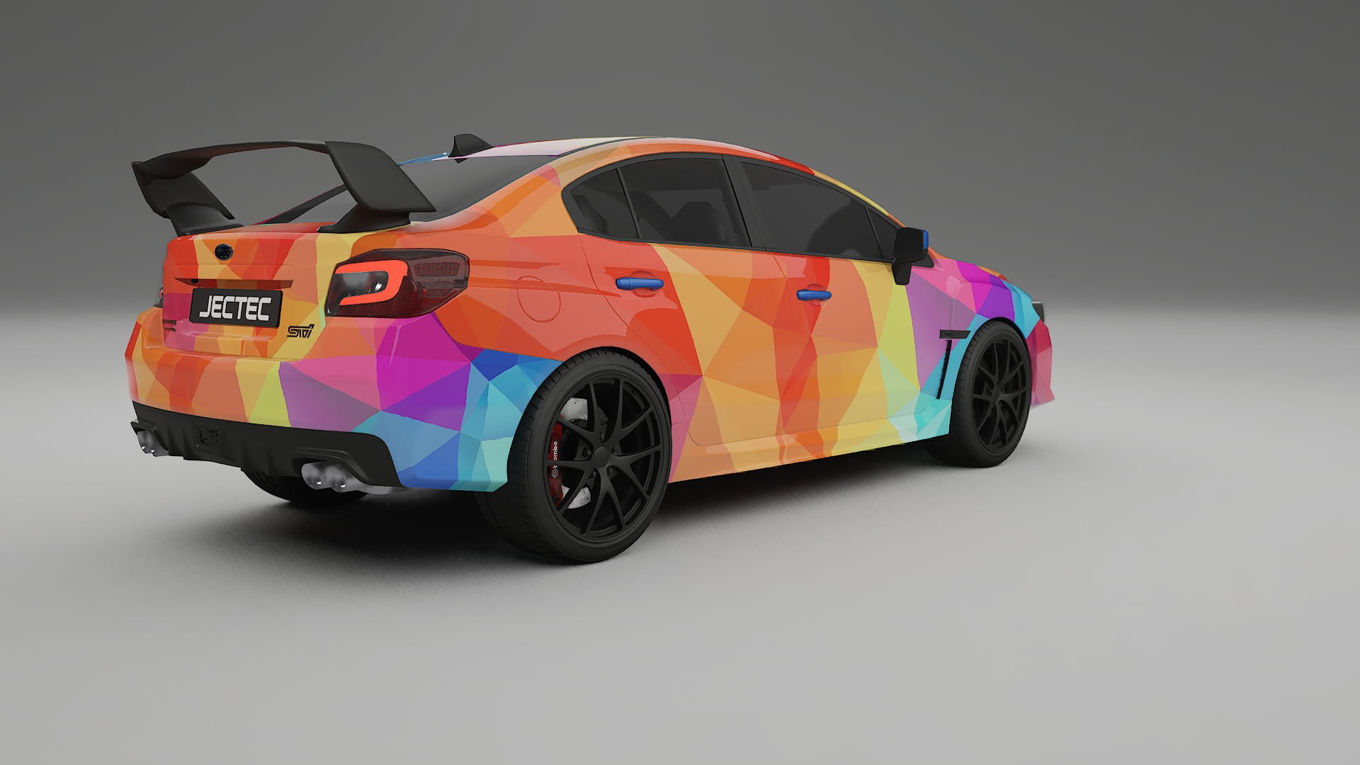 Subaru Impreza WRX Sti VA prefacelift VECTOR VIBE – Designový Wrap PPF Fólie na auto - tisknutelný polyuretan