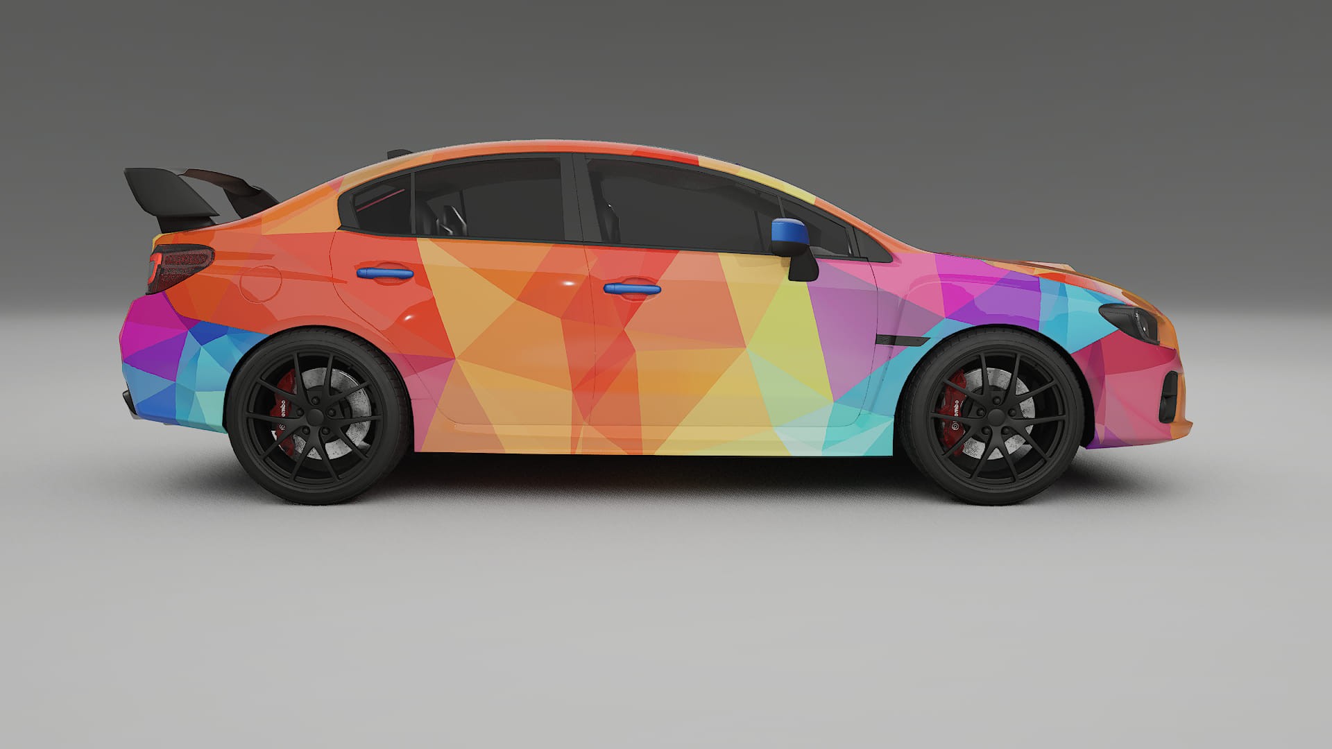 Subaru Impreza WRX Sti VA prefacelift VECTOR VIBE – Designový Wrap PPF Fólie na auto - tisknutelný polyuretan