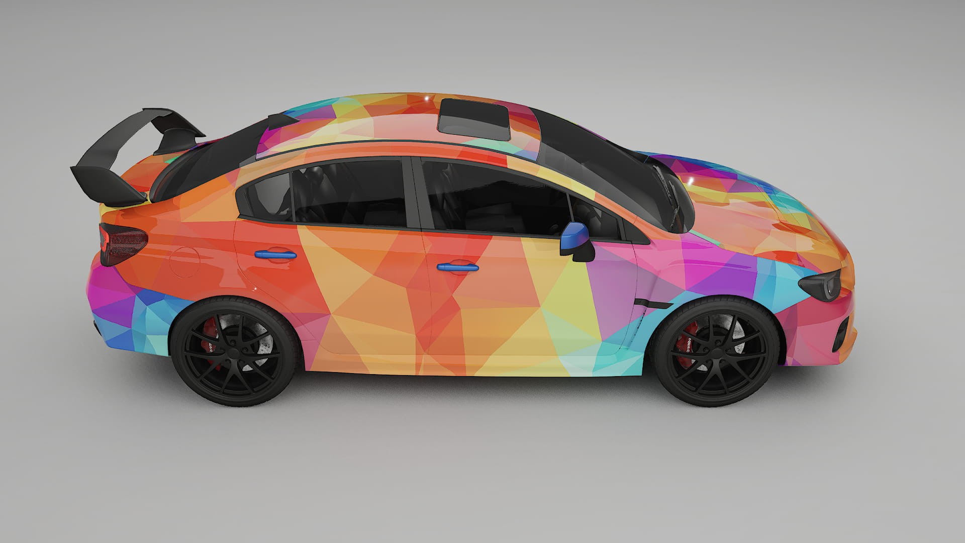 Subaru Impreza WRX Sti VA prefacelift VECTOR VIBE – Designový Wrap PPF Fólie na auto - tisknutelný polyuretan