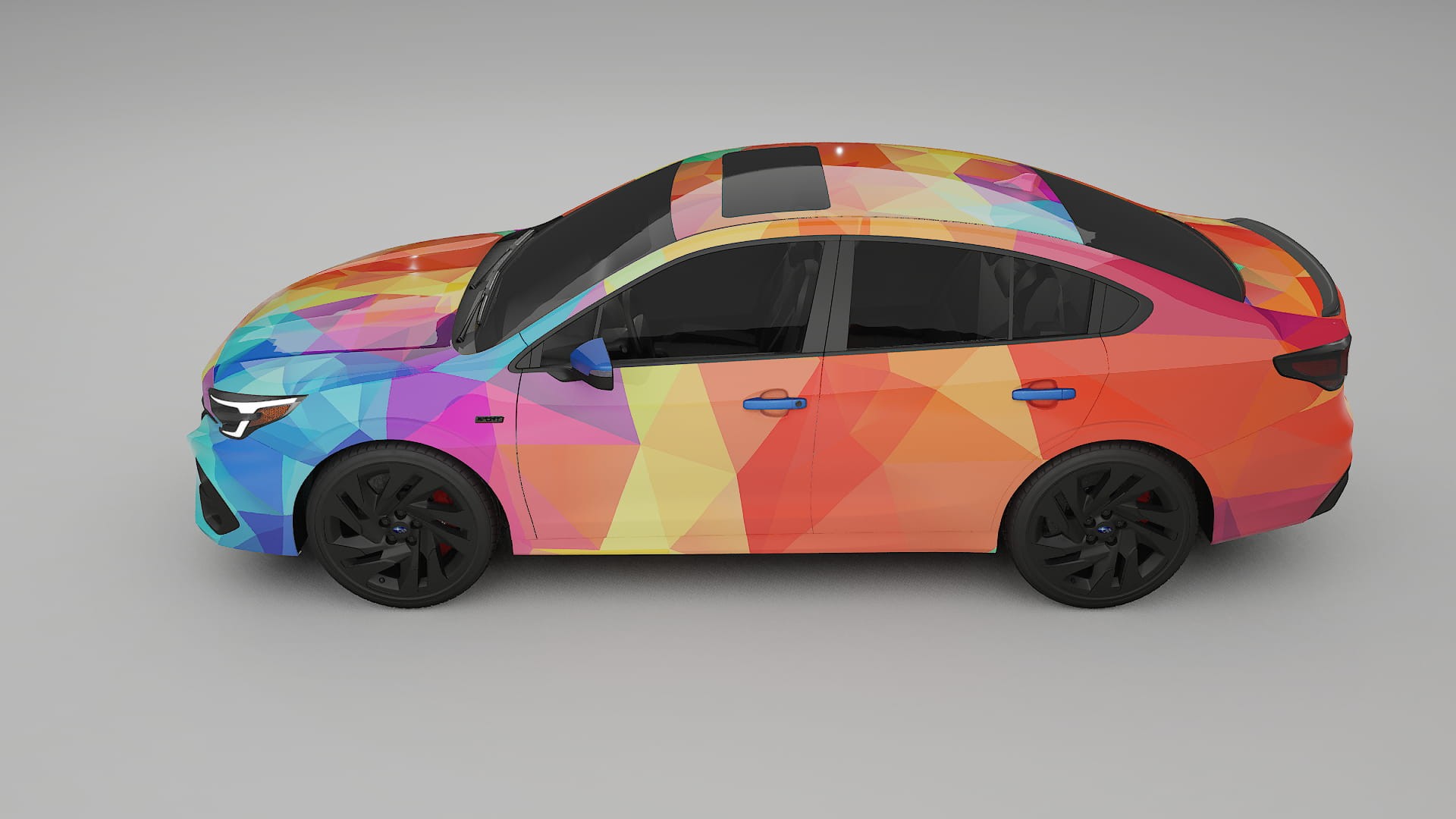 Subaru Legacy BW VECTOR VIBE – Designový Wrap PPF Fólie na auto - tisknutelný polyuretan