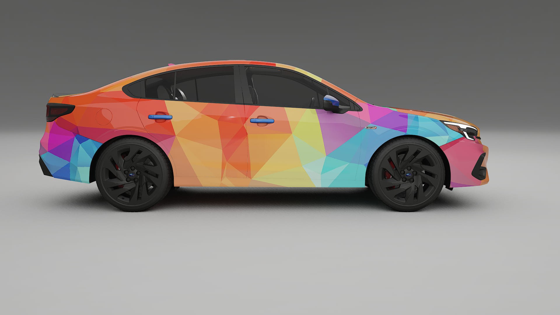 Subaru Legacy BW VECTOR VIBE – Designový Wrap PPF Fólie na auto - tisknutelný polyuretan