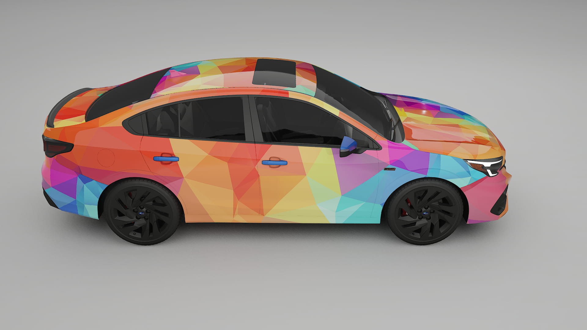 Subaru Legacy BW VECTOR VIBE – Designový Wrap PPF Fólie na auto - tisknutelný polyuretan