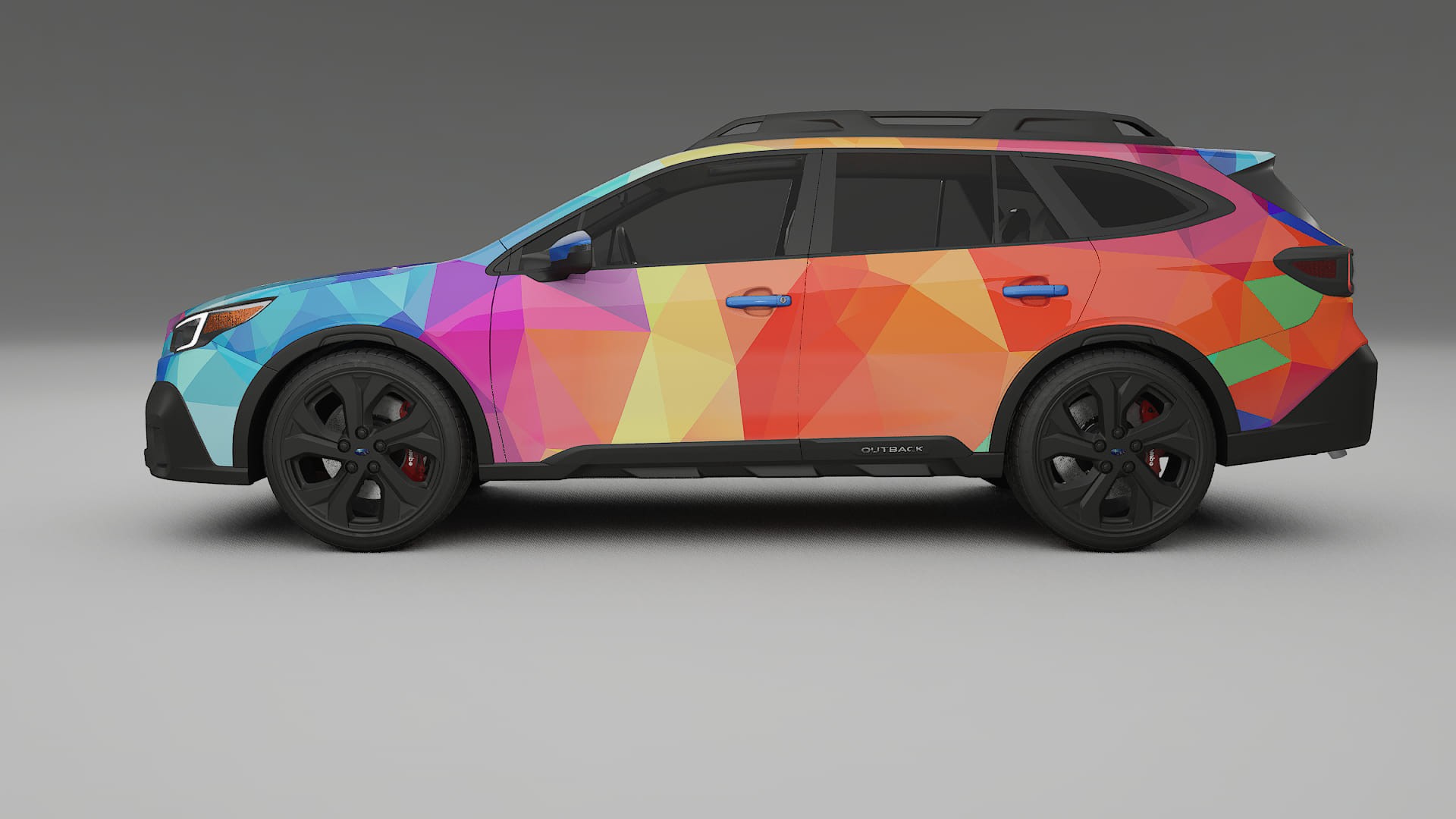 Subaru Outback VI BS prefacelift VECTOR VIBE – Designový Wrap PPF Fólie na auto - tisknutelný polyuretan