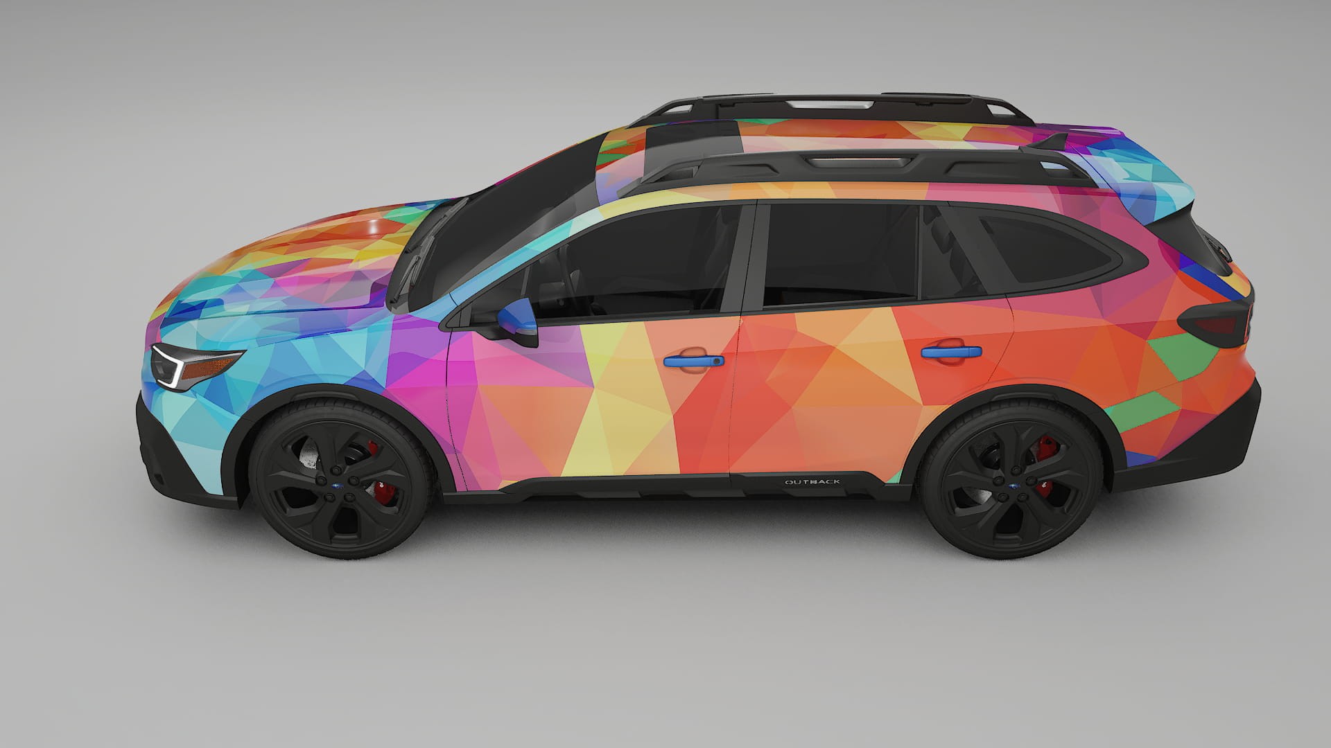 Subaru Outback VI BS prefacelift VECTOR VIBE – Designový Wrap PPF Fólie na auto - tisknutelný polyuretan