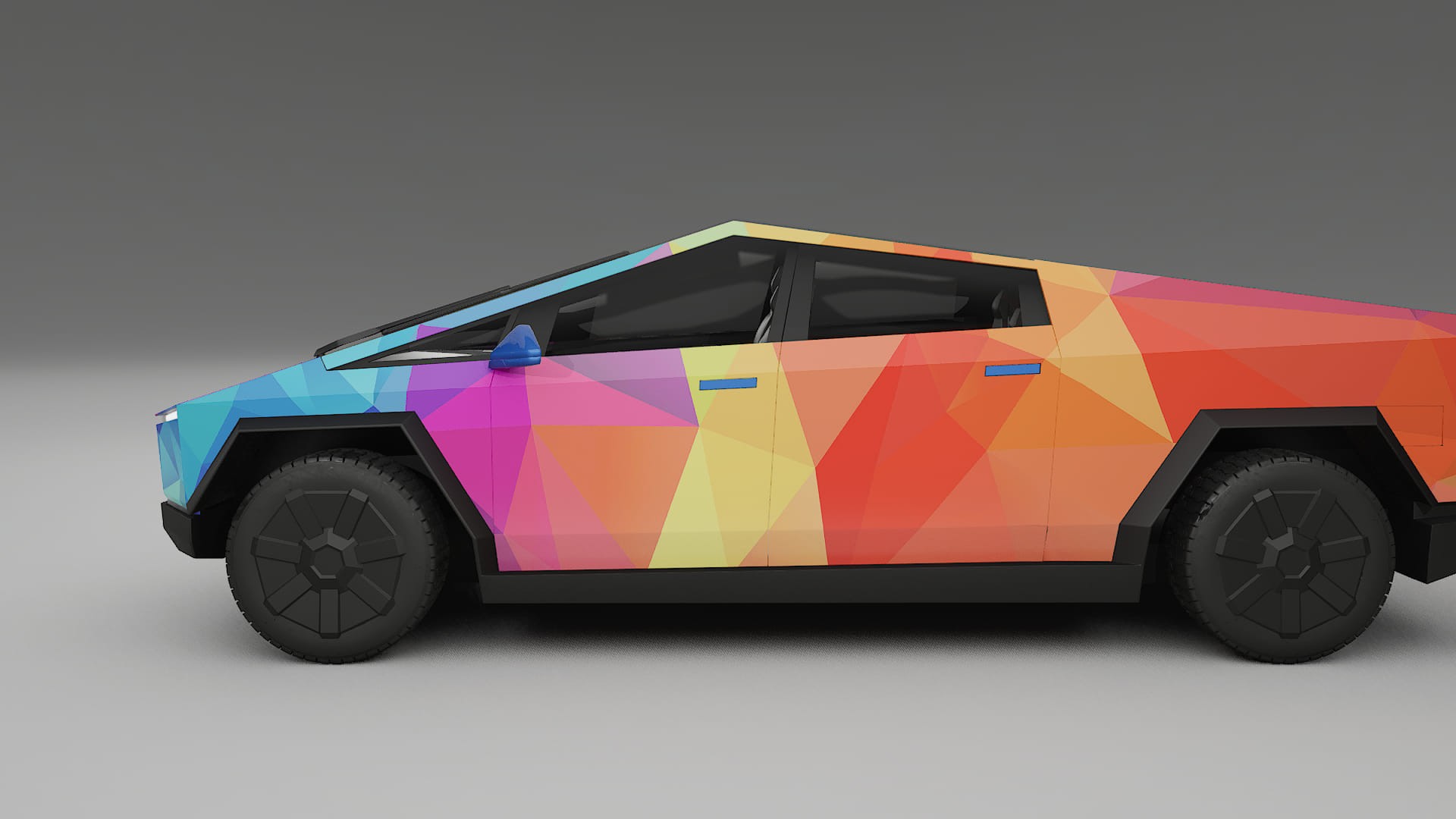 Tesla Cybertruck VECTOR VIBE – Designový Wrap PPF Fólie na auto - tisknutelný polyuretan