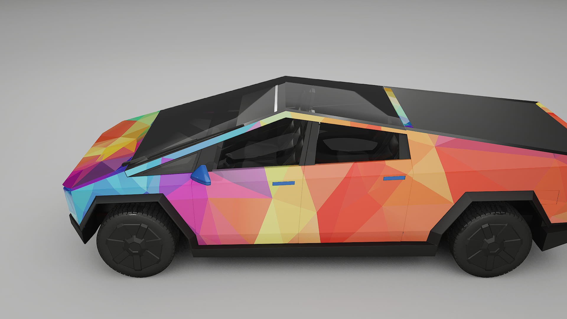 Tesla Cybertruck VECTOR VIBE – Designový Wrap PPF Fólie na auto - tisknutelný polyuretan