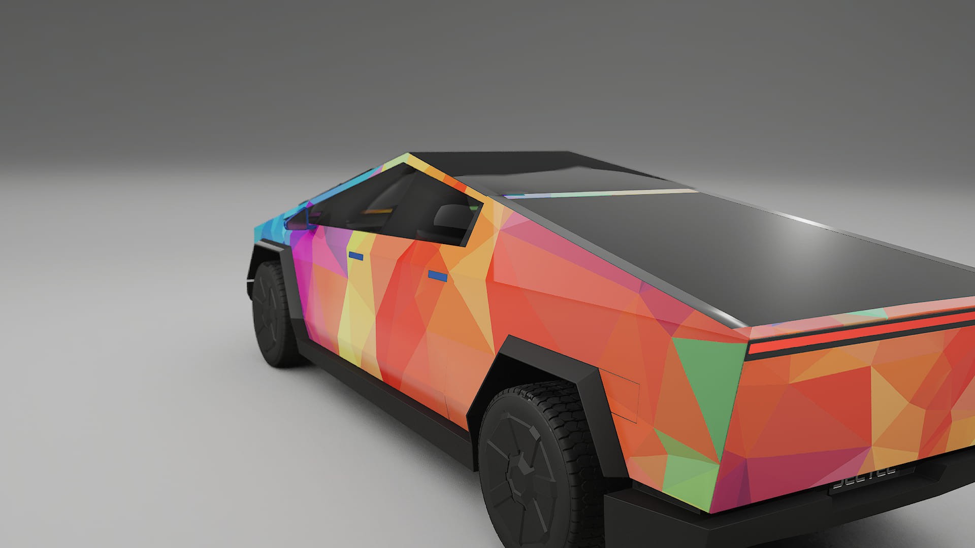 Tesla Cybertruck VECTOR VIBE – Designový Wrap PPF Fólie na auto - tisknutelný polyuretan