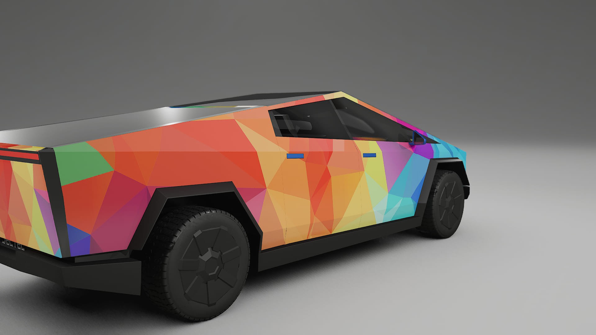 Tesla Cybertruck VECTOR VIBE – Designový Wrap PPF Fólie na auto - tisknutelný polyuretan