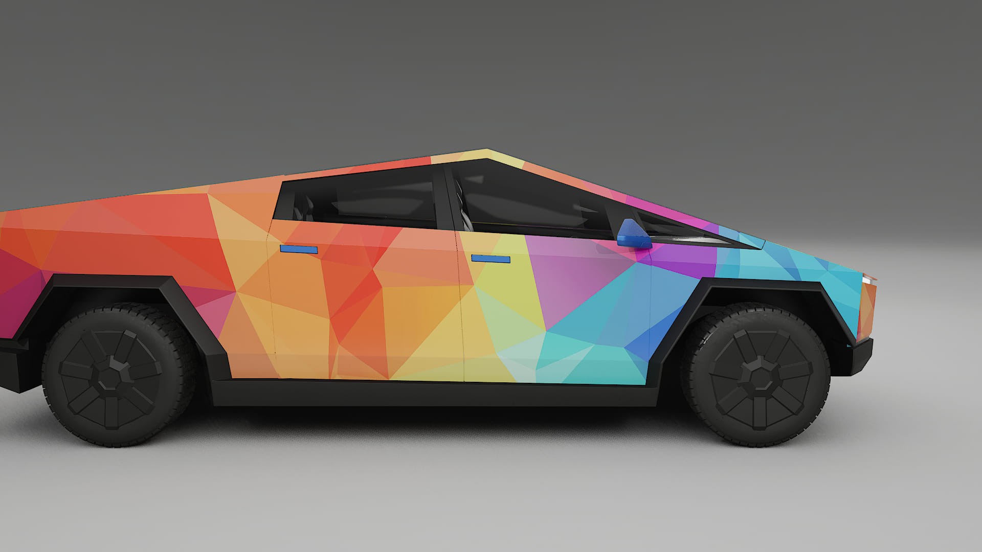 Tesla Cybertruck VECTOR VIBE – Designový Wrap PPF Fólie na auto - tisknutelný polyuretan