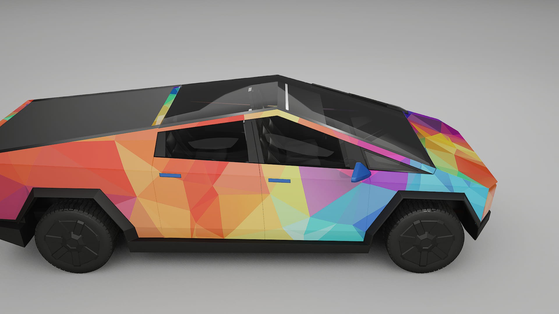 Tesla Cybertruck VECTOR VIBE – Designový Wrap PPF Fólie na auto - tisknutelný polyuretan