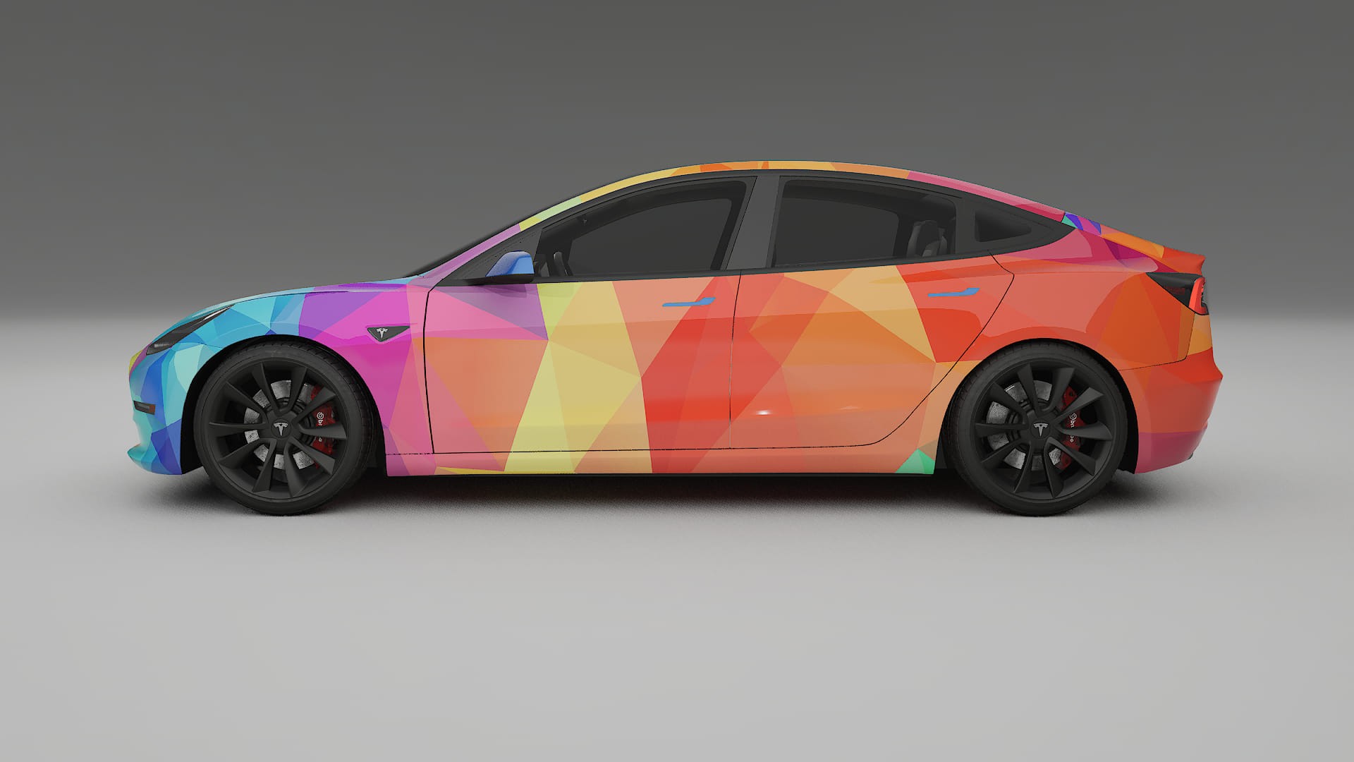 Tesla Model 3 VECTOR VIBE – Designový Wrap PPF Fólie na auto - tisknutelný polyuretan