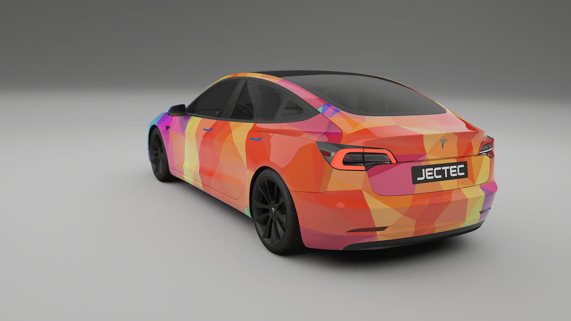 Tesla Model 3 VECTOR VIBE – Designový Wrap PPF Fólie na auto - tisknutelný polyuretan
