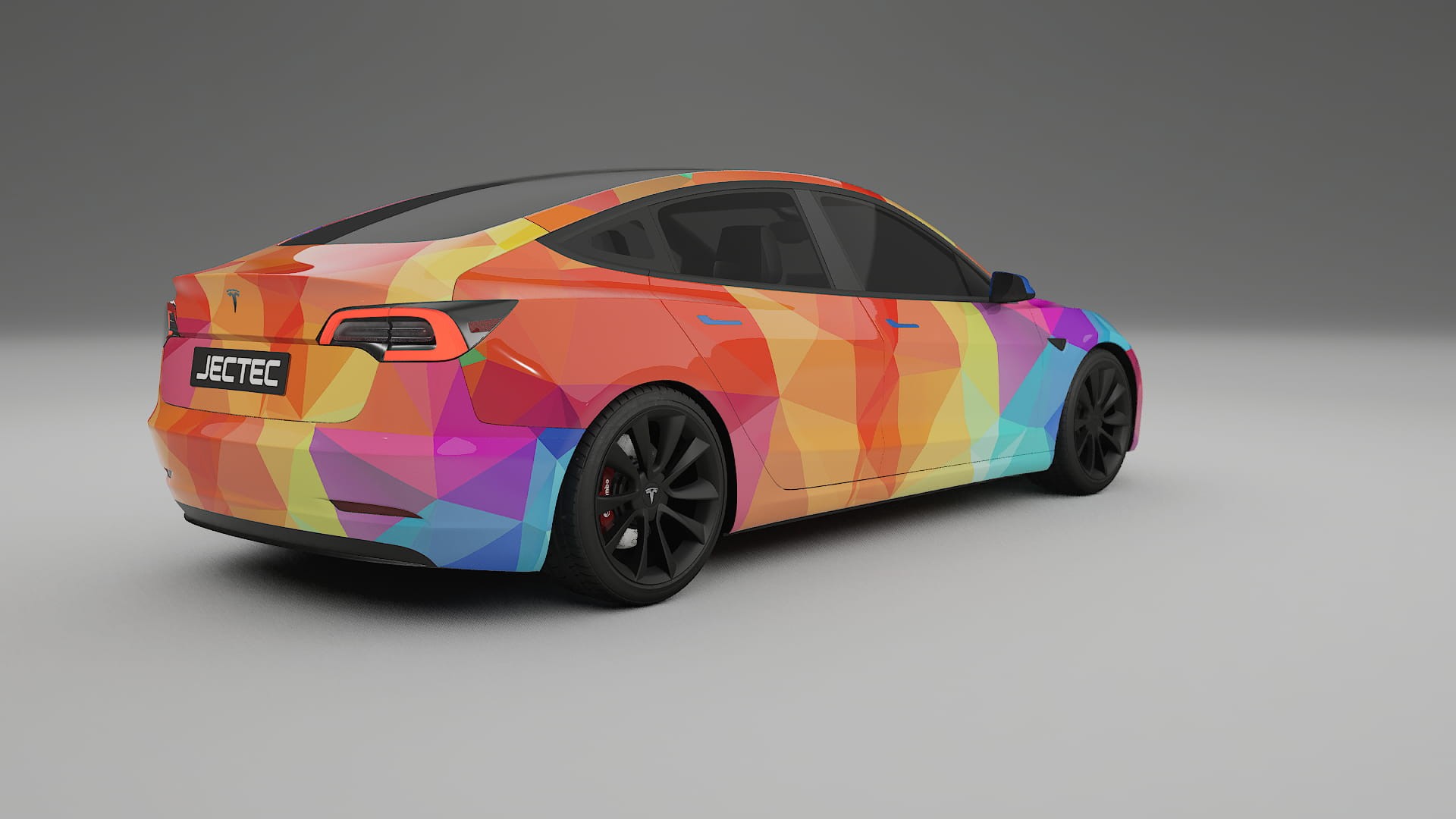 Tesla Model 3 VECTOR VIBE – Designový Wrap PPF Fólie na auto - tisknutelný polyuretan