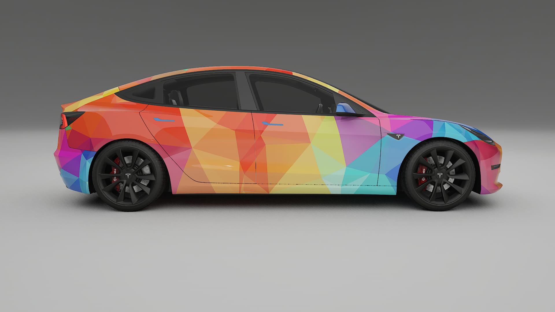 Tesla Model 3 VECTOR VIBE – Designový Wrap PPF Fólie na auto - tisknutelný polyuretan