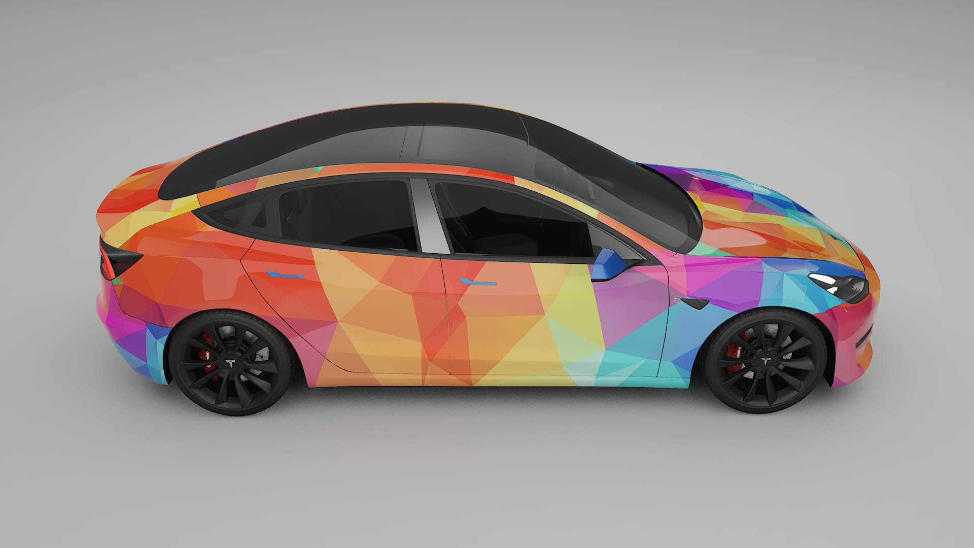 Tesla Model 3 VECTOR VIBE – Designový Wrap PPF Fólie na auto - tisknutelný polyuretan