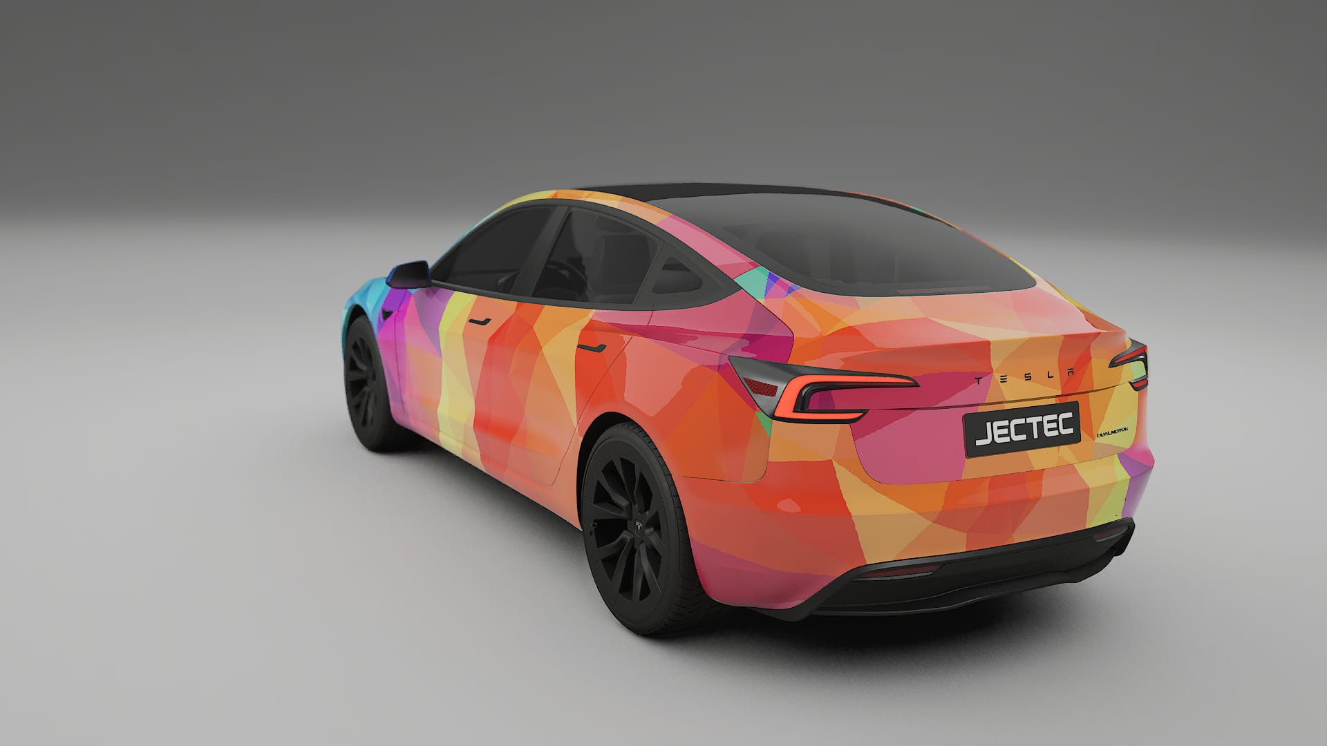 Tesla Model 3 Highland VECTOR VIBE – Designový Wrap PPF Fólie na auto - tisknutelný polyuretan