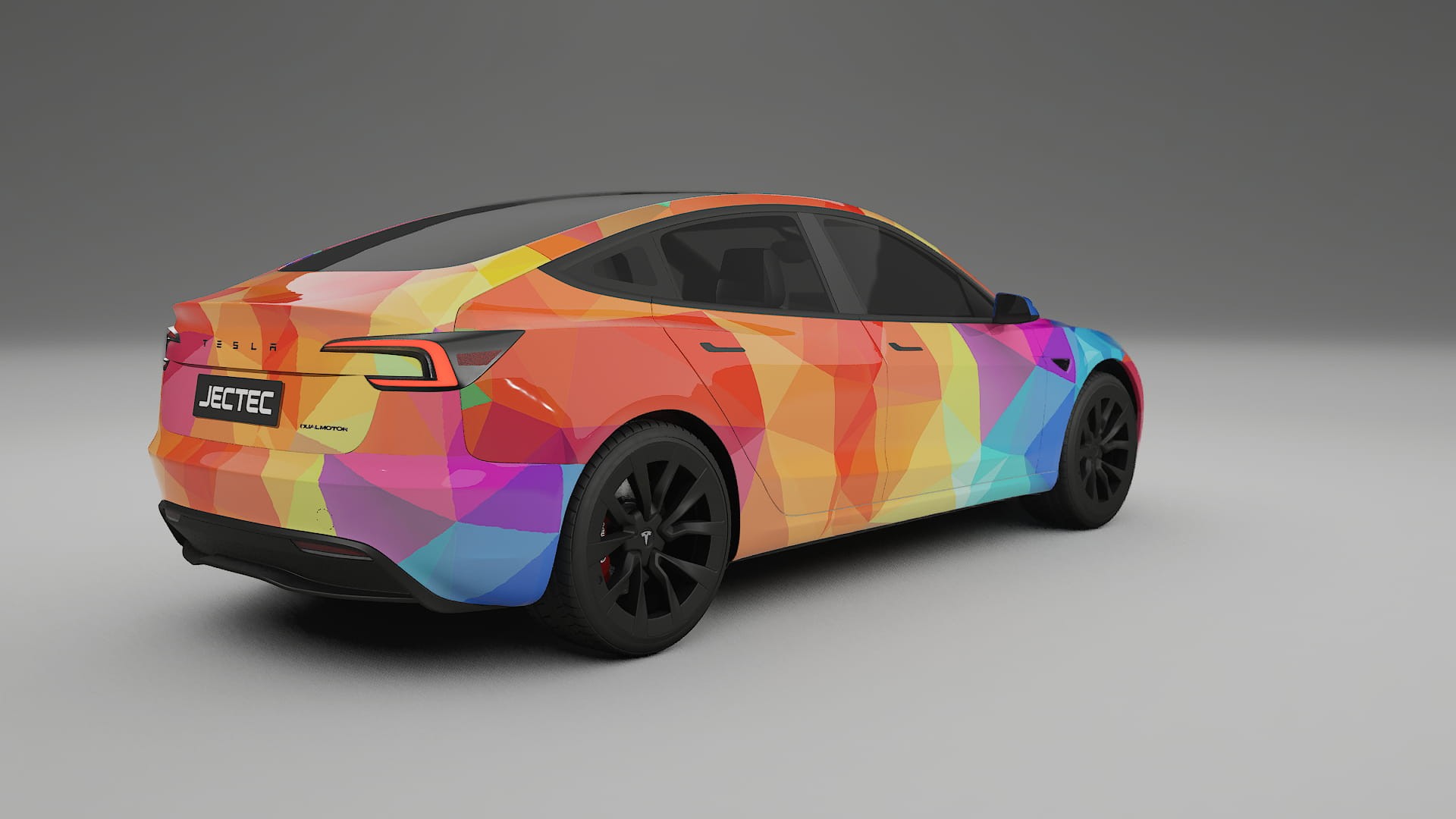 Tesla Model 3 Highland VECTOR VIBE – Designový Wrap PPF Fólie na auto - tisknutelný polyuretan