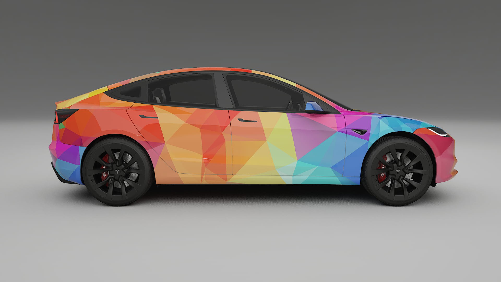 Tesla Model 3 Highland VECTOR VIBE – Designový Wrap PPF Fólie na auto - tisknutelný polyuretan