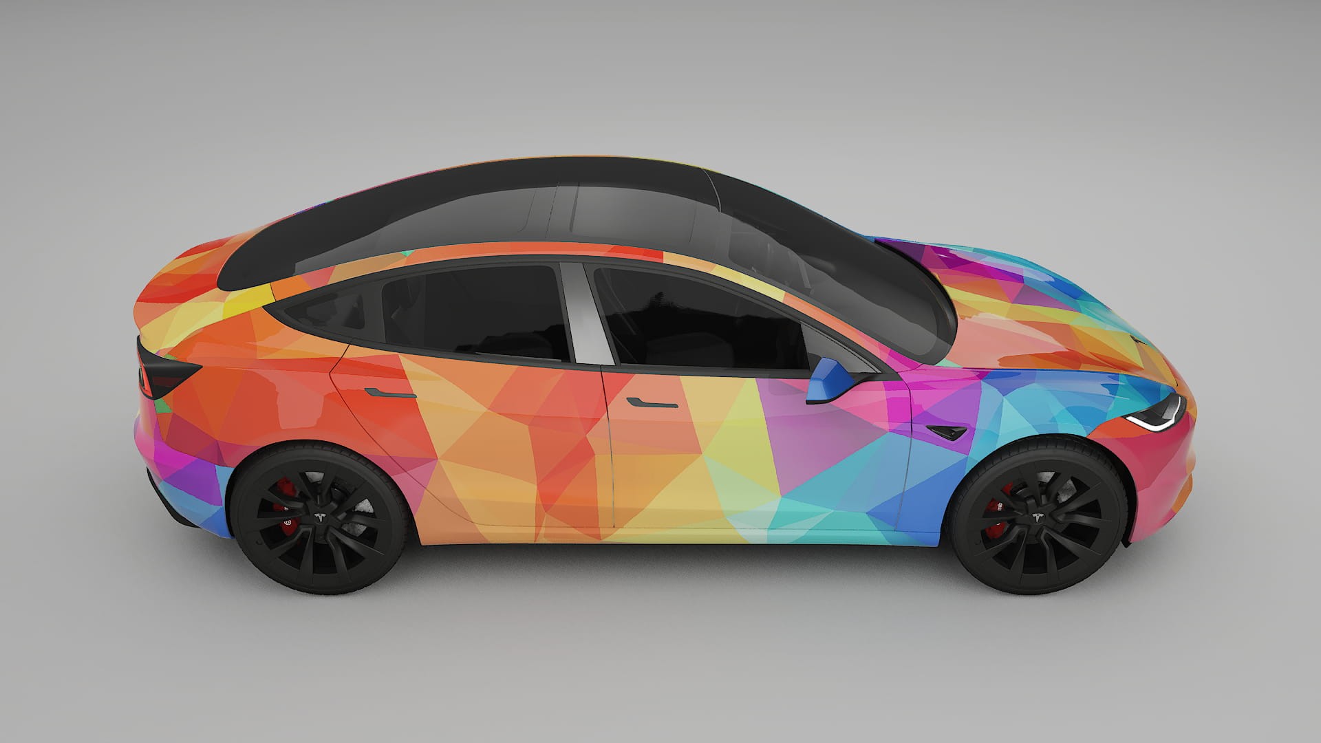 Tesla Model 3 Highland VECTOR VIBE – Designový Wrap PPF Fólie na auto - tisknutelný polyuretan