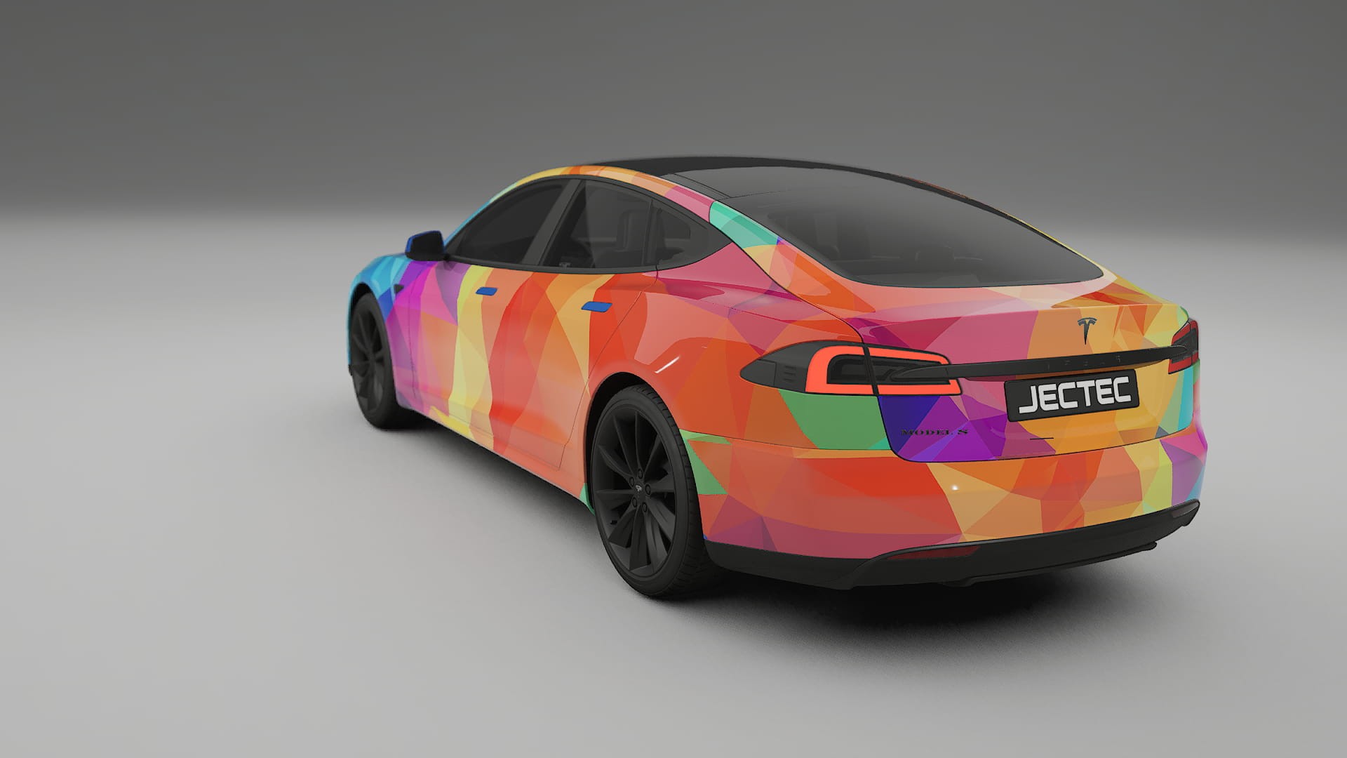 Tesla Model-S VECTOR VIBE – Designový Wrap PPF Fólie na auto - tisknutelný polyuretan