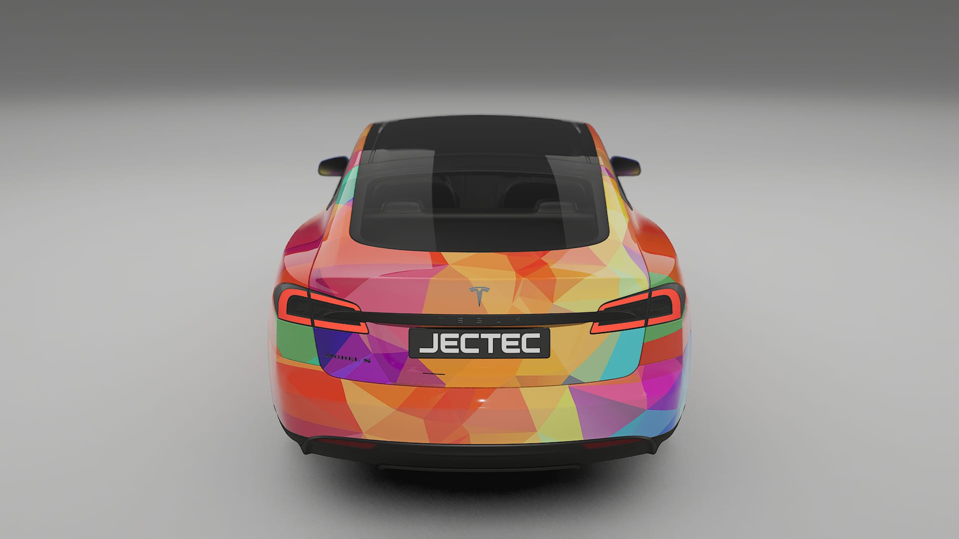Tesla Model-S VECTOR VIBE – Designový Wrap PPF Fólie na auto - tisknutelný polyuretan