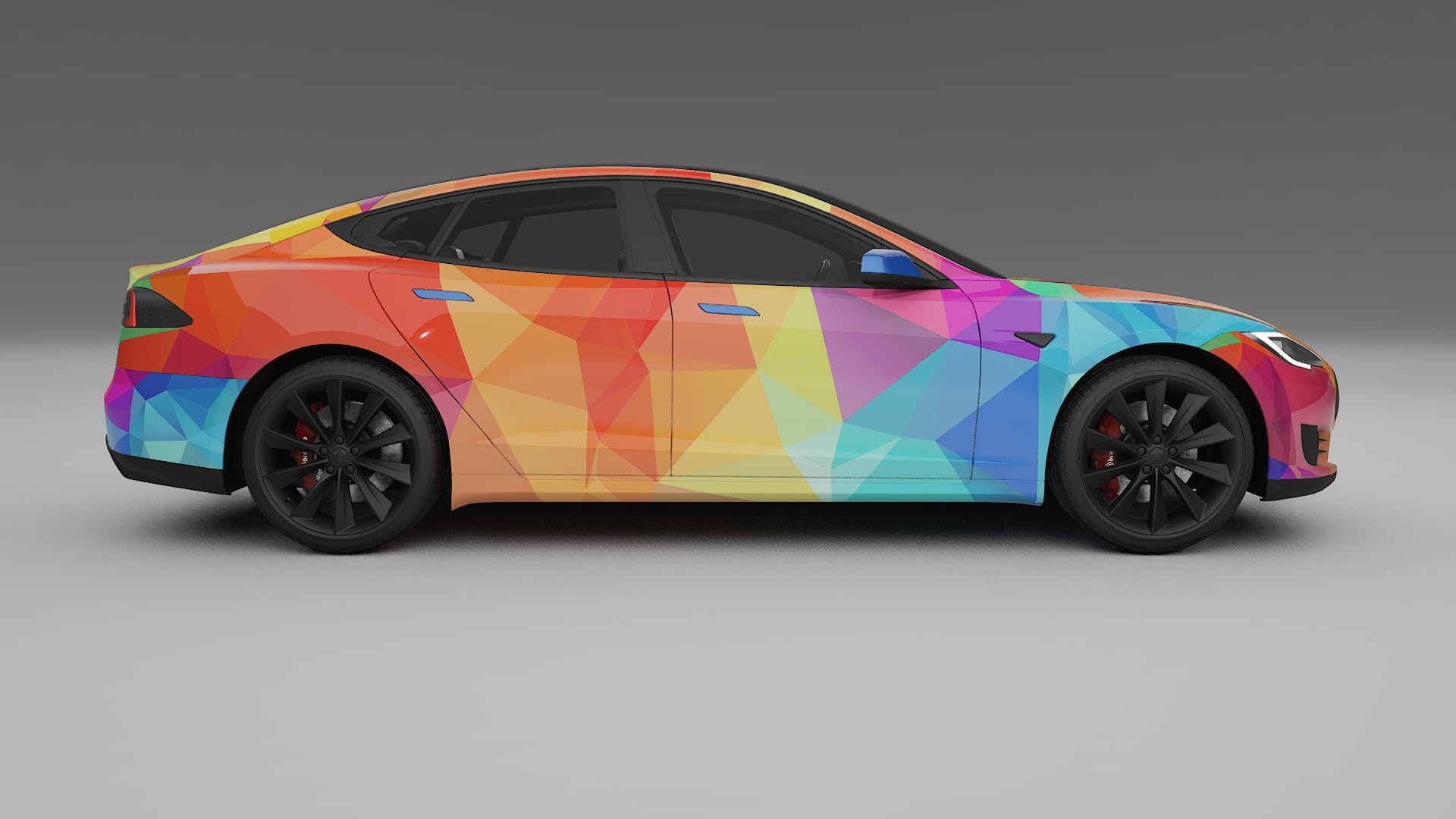 Tesla Model-S VECTOR VIBE – Designový Wrap PPF Fólie na auto - tisknutelný polyuretan