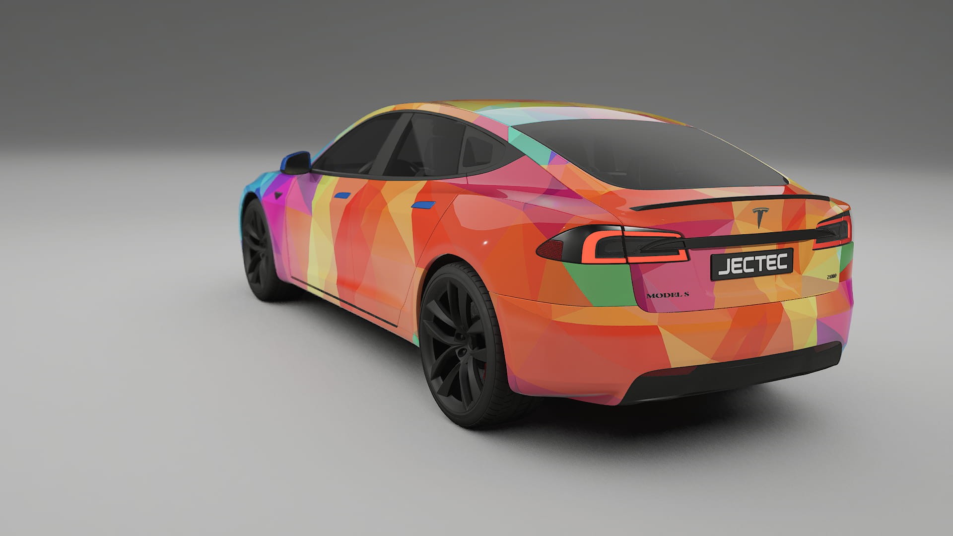 Tesla Model-S Refresh VECTOR VIBE – Designový Wrap PPF Fólie na auto - tisknutelný polyuretan