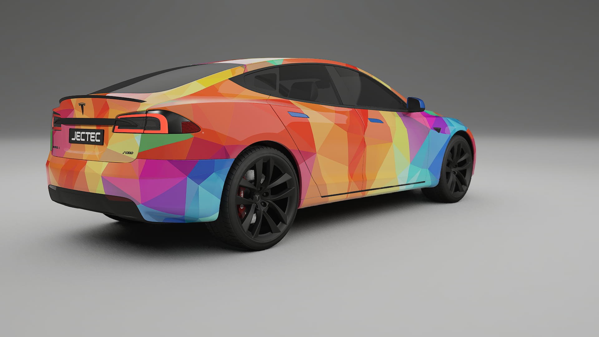 Tesla Model-S Refresh VECTOR VIBE – Designový Wrap PPF Fólie na auto - tisknutelný polyuretan